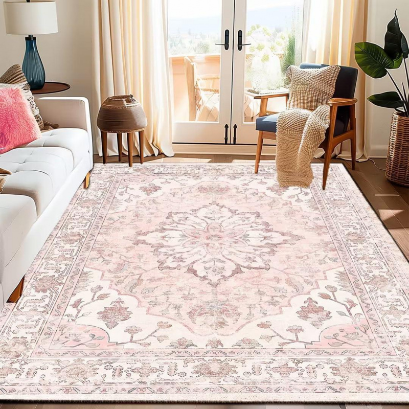 Electronics Repair Desk - VIKAMA Retro Persian Style Flower Carpet