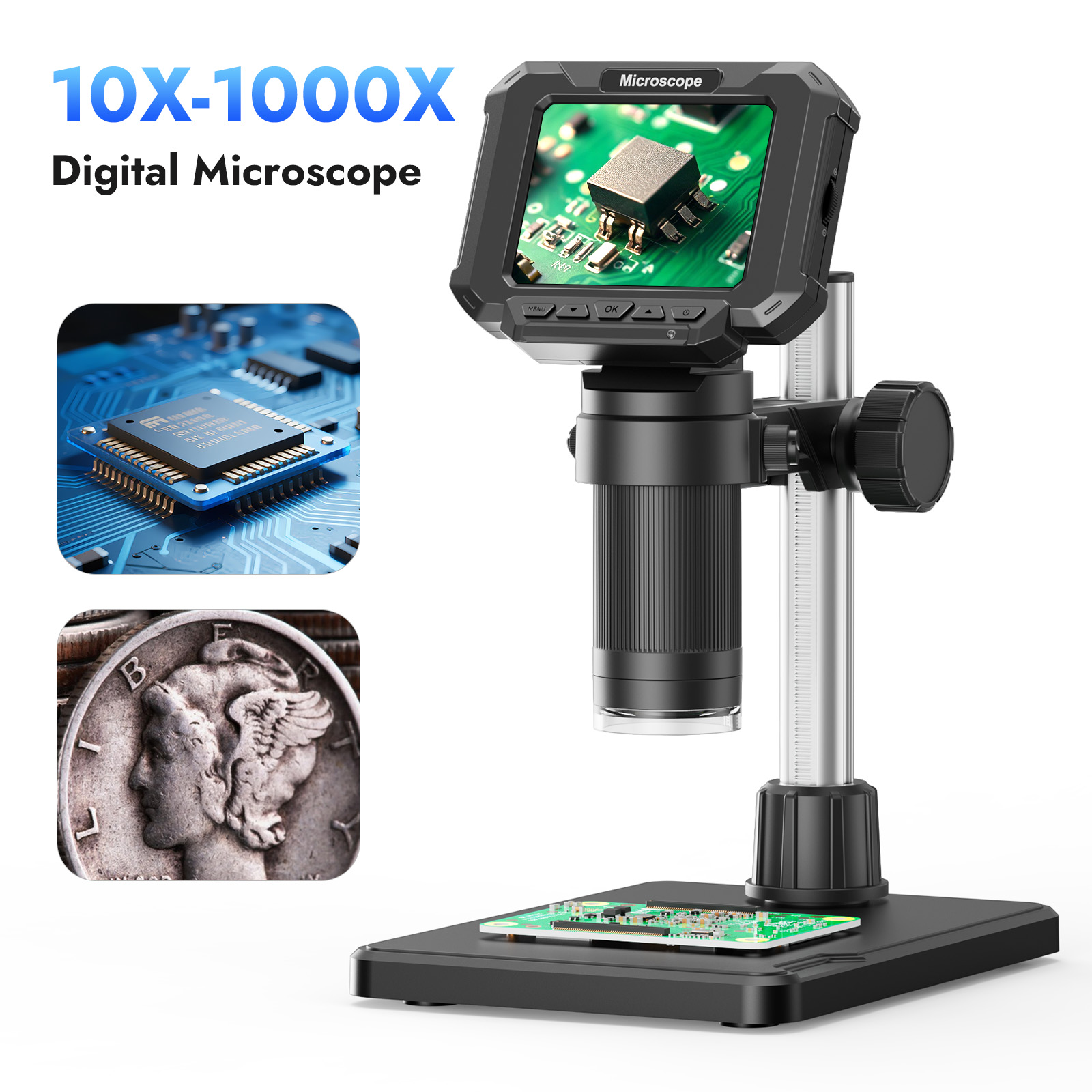 Electronics Repair Videos - Digital Microscope 2.8 inch 1000X Magnification