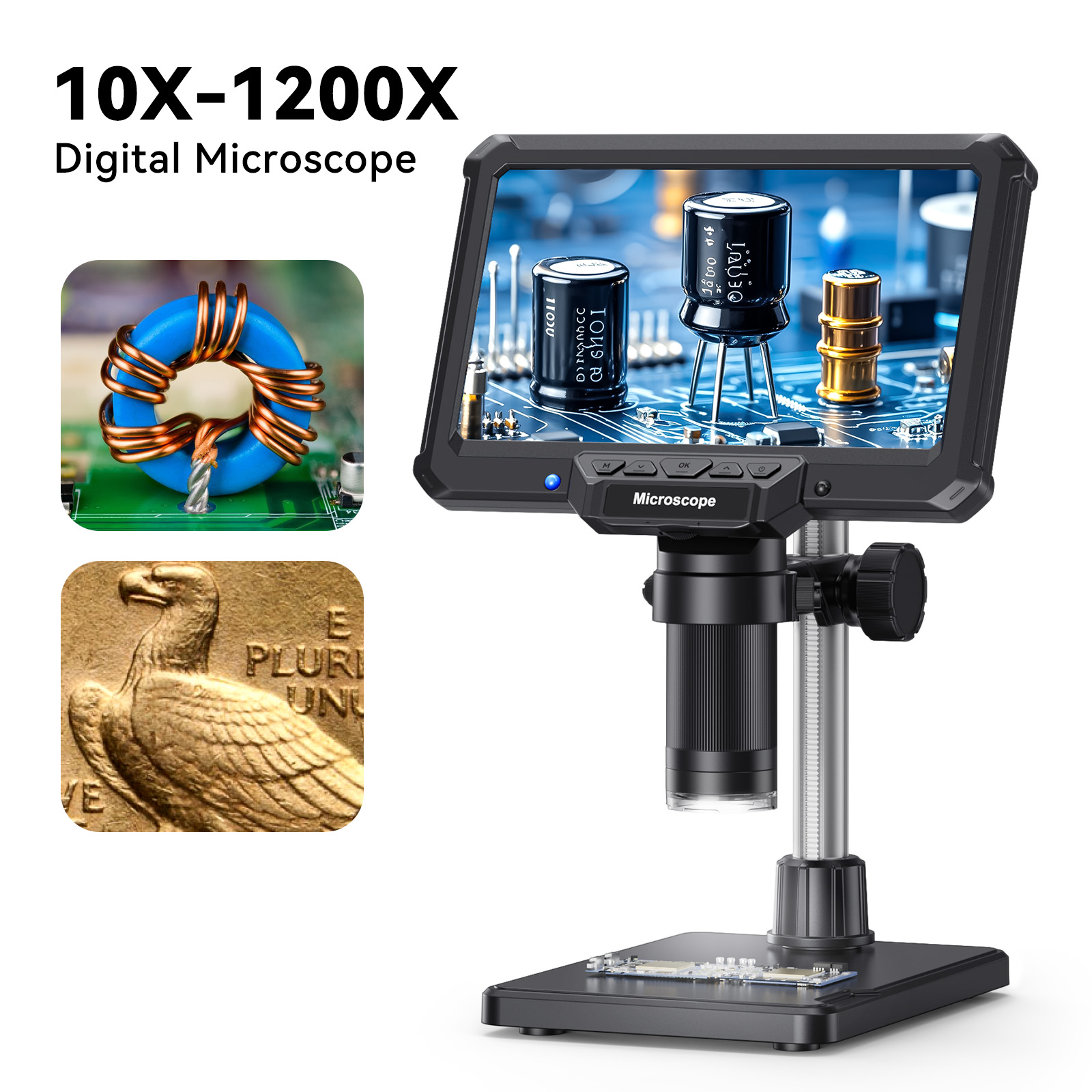 Electronics Repair Videos - Hayve 7inch Digital Microscope with Lights