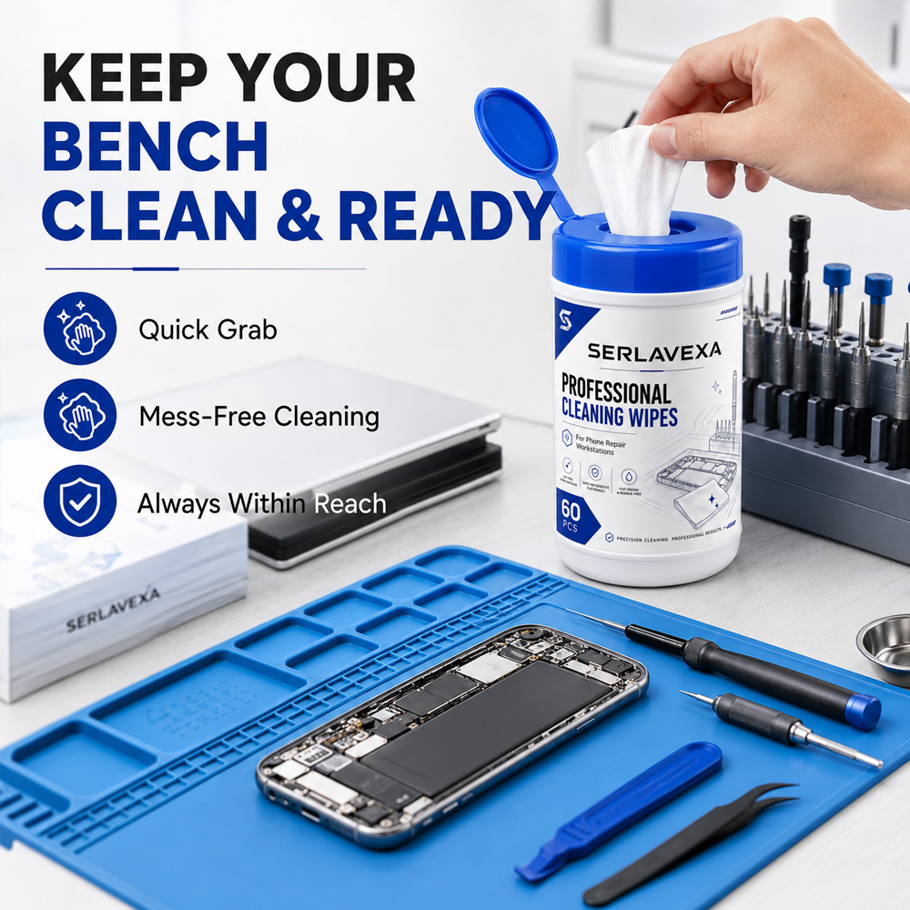 60 Count Electronics Cleaning  - đánh giá và giá Electronics Repair Workbench